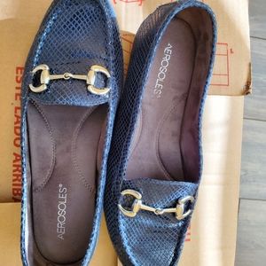 NAVY BLUE LOAFERS SIZE 10